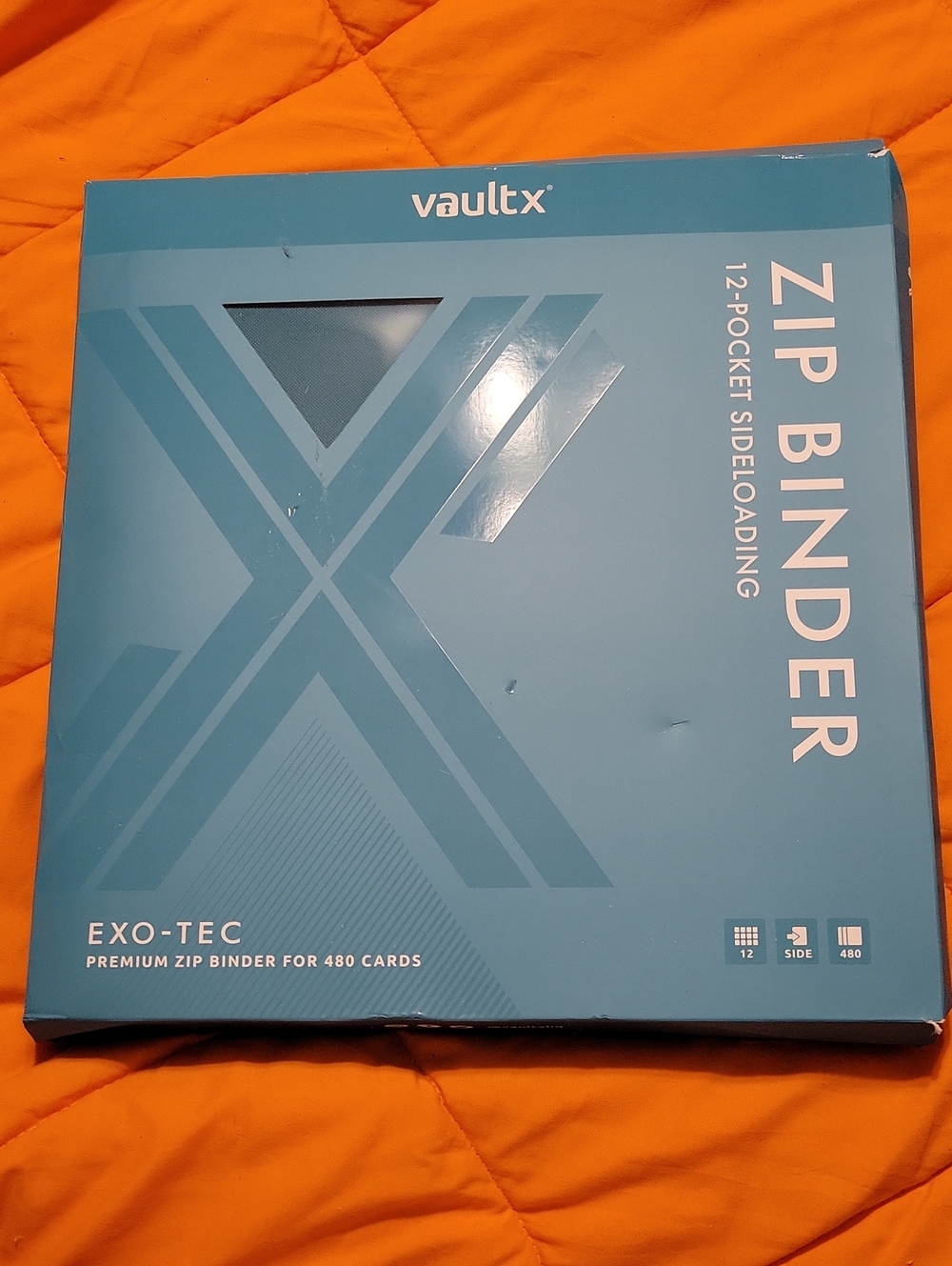 Vaultx Blue Zip Binder - 12-Pocket Card Storage